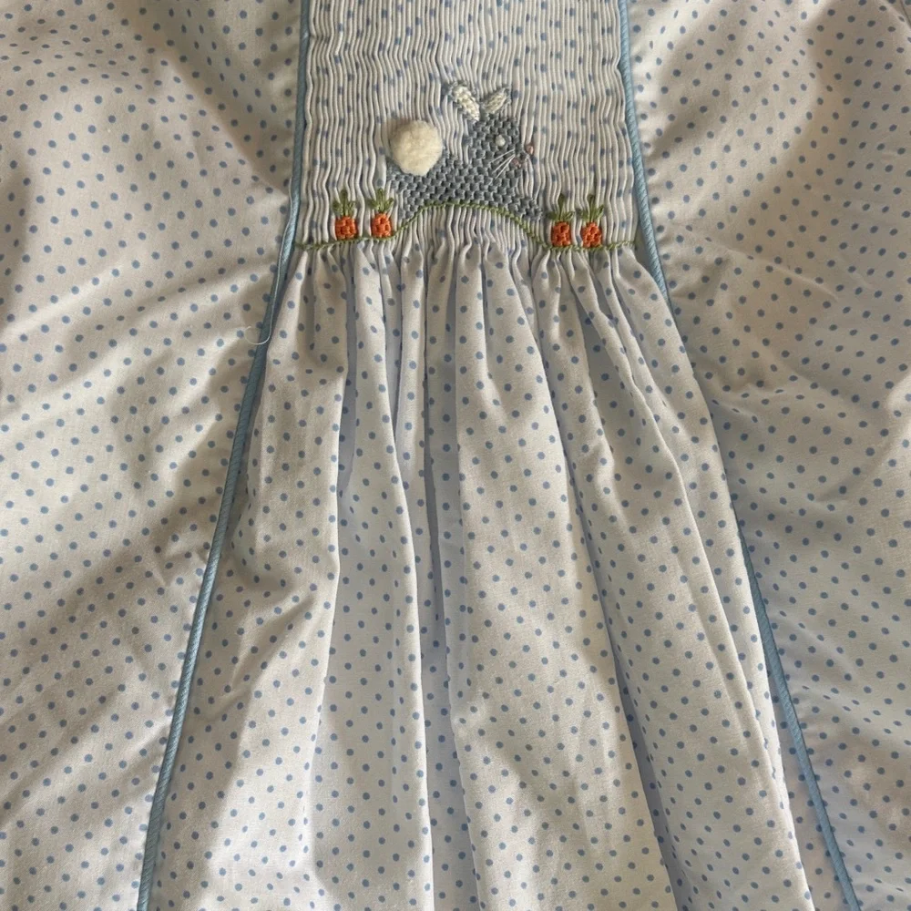 Little English Chest Smocked Short Set- Bunny New With Tags